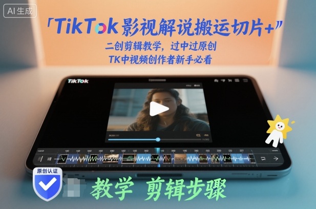TikTok影视解说搬运切片+二创剪辑教学，过中过原创，TK中视频创作者新手必看-米壳知道—知识分享平台