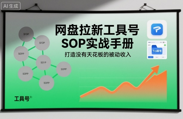 网盘拉新工具号SOP实战手册，打造没有天花板的被动收入-米壳知道—知识分享平台