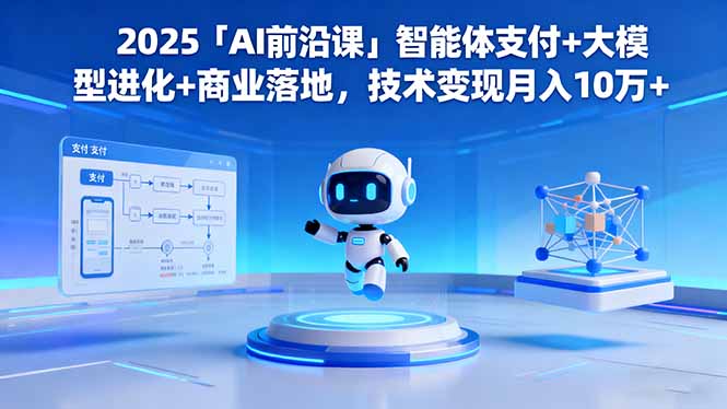 2025「AI前沿课」智能体支付+大模型进化+商业落地,技术变现月入10万+-米壳知道—知识分享平台