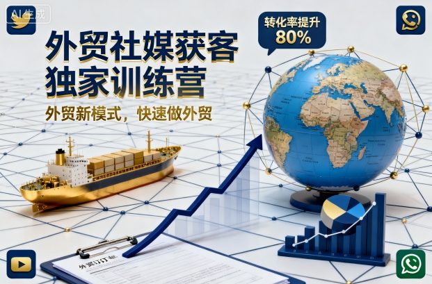 外贸社媒获客独家训练营,外贸新模式,快速做外贸-米壳知道—知识分享平台