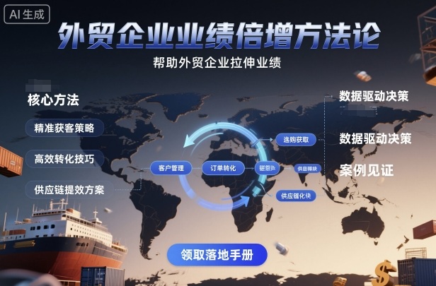 外贸企业业绩倍增方法论，帮助外贸企业拉伸业绩-米壳知道—知识分享平台