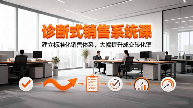 诊断式销售系统课,建立标准化销售体系,大幅提升成交转化率-米壳知道—知识分享平台