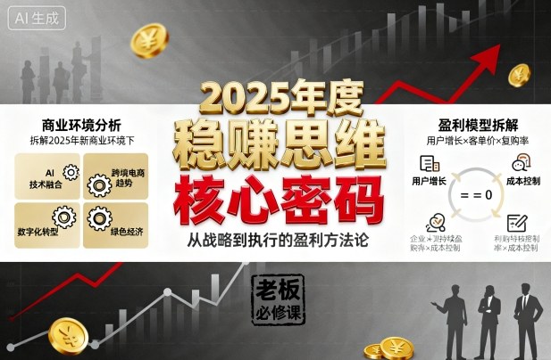 2025年度稳賺思维老板创业营，拆解2025年新商业环境下，企业实现持续盈利的核心密码-米壳知道—知识分享平台