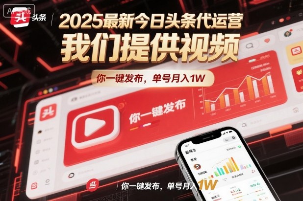 2025最新今日头条代运营，我们提供视频，你一键发布，单号月入1W【揭秘】-米壳知道—知识分享平台