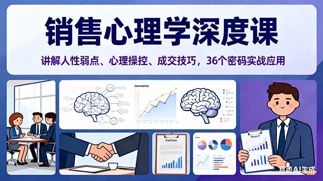 销售心理学深度课，讲解人性弱点、心理操控、成交技巧，36个密码实战应用-米壳知道—知识分享平台