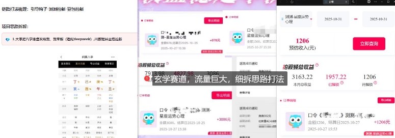 免费占星项目拆解_测测拉新玄学赛道,蓝海开局-米壳知道—知识分享平台