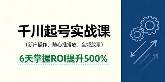 抖音千川起号实战课，新户操作,随心推投放,全域放量，6天掌握ROI提升500%-米壳知道—知识分享平台