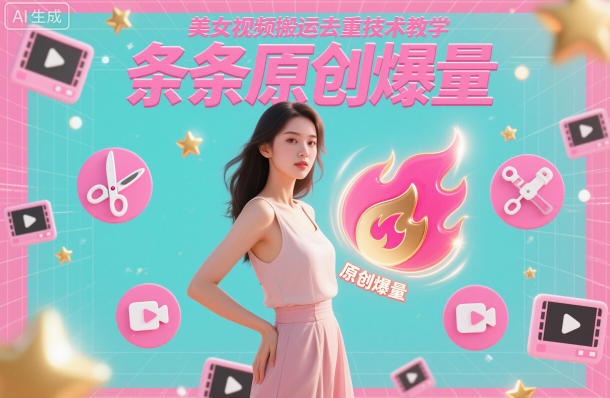 美女视频搬运去重技术教学，条条原创爆量-米壳知道—知识分享平台