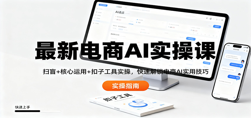 最新电商AI实操课：扫盲+核心运用+扣子工具实操，快速解锁电商AI实用技巧-米壳知道—知识分享平台