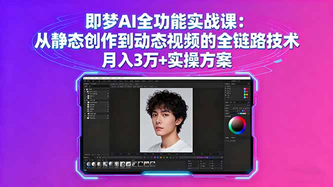 即梦AI全功能实战课：从静态创作到动态视频的全链路技术 月入3万+实操方案-米壳知道—知识分享平台