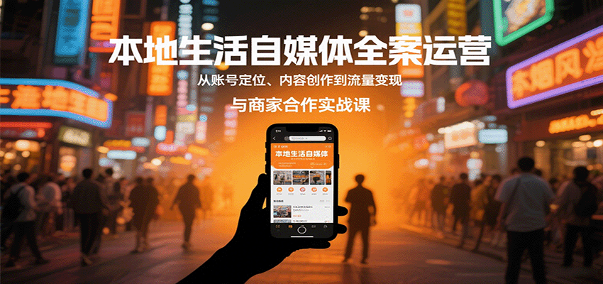 本地生活自媒体全案运营,从账号定位、内容创作到流量变现与商家合作实战课-米壳知道—知识分享平台