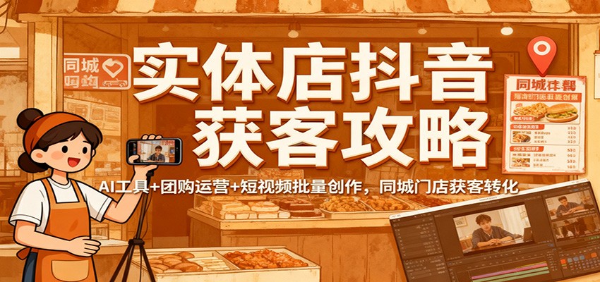 实体店抖音获客攻略：AI工具+团购运营+短视频批量创作，同城门店获客转化-米壳知道—知识分享平台