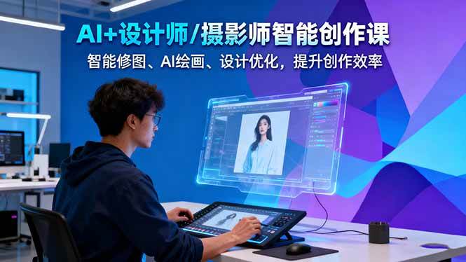 AI+设计师/摄影师智能创作课:智能修图、AI绘画、设计优化,提升创作效率-米壳知道—知识分享平台
