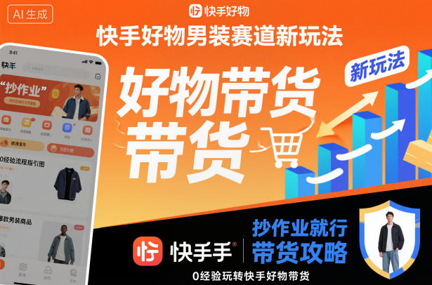 快手好物男装赛道新玩法，抄作业就行，0经验玩转快手好物带货-米壳知道—知识分享平台