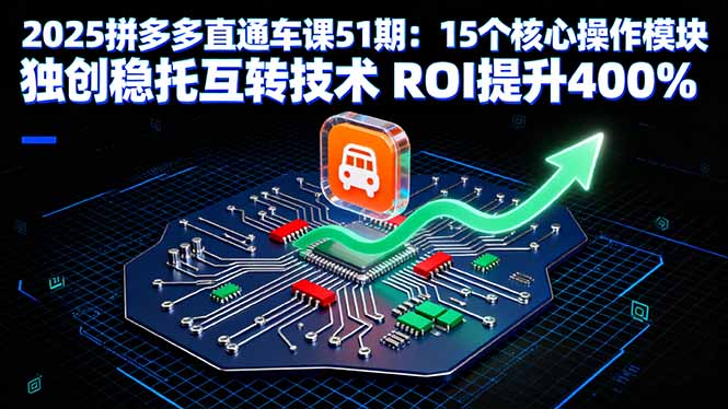 2025拼多多直通车课51期：15个核心操作模块 独创稳托互转技术 ROI提升400%-米壳知道—知识分享平台