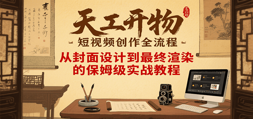 图片[1]-天工开物短视频创作全流程，从封面设计到最终渲染的保姆级实战教程-米壳知道—知识分享平台
