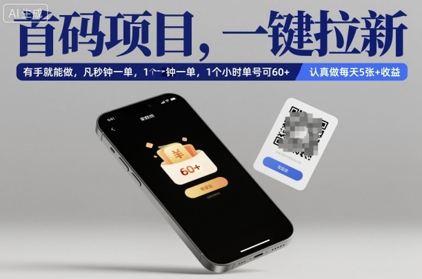 首码项目,一键拉新,有手就能做,几秒钟一单,1个小时单号可60+,认真做每天5张+收益【揭秘】-米壳知道—知识分享平台