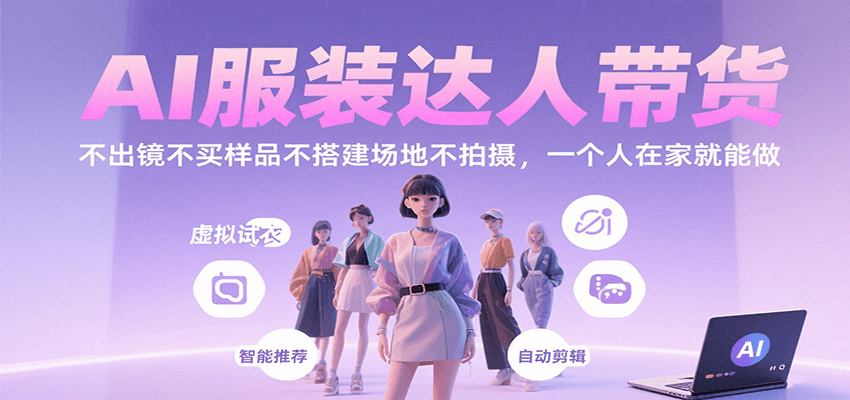 AI服装达人带货,不出镜不买样品不搭建场地不拍摄,一个人在家就能做-米壳知道—知识分享平台