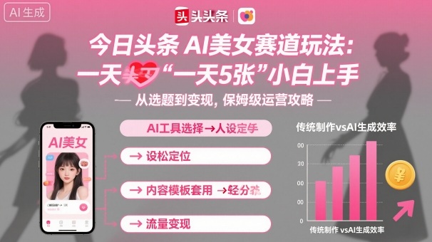 今日头条AI美女赛道玩法，一天轻松5张，小白轻松上手-米壳知道—知识分享平台