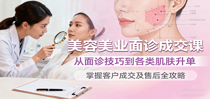 美容美业面诊成交课,从面诊技巧到各类肌肤升单,掌握客户成交及售后全攻略-米壳知道—知识分享平台