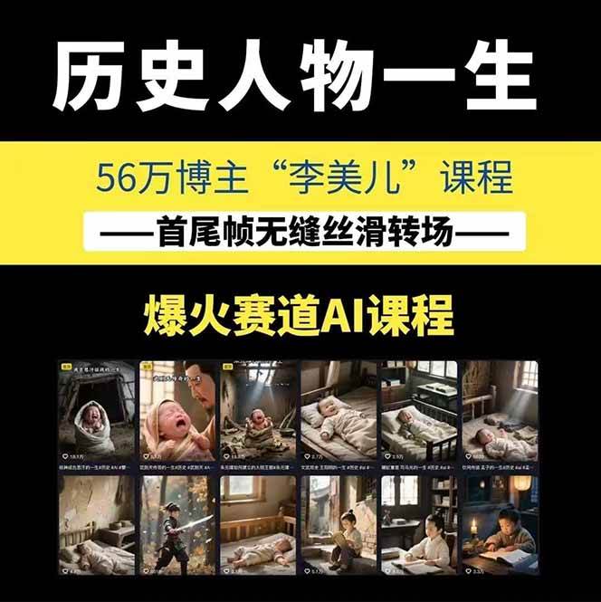 图片[1]-AI历史人物短视频创作，含IP打造、首尾帧无缝转场、智能体视频制作等核心教学内容-米壳知道—知识分享平台