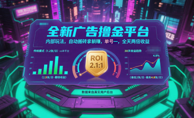 全新广告撸金平台,内部玩法,自动搬砖拿躺賺,单号一天保底2张+,全天两倍收益【揭秘】-米壳知道—知识分享平台