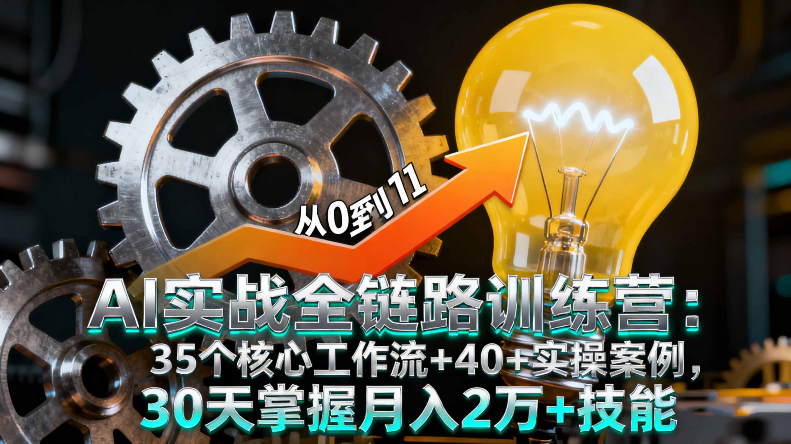 AI实战全链路训练营：35个核心工作流+40+实操案例，30天掌握月入2万+技能-米壳知道—知识分享平台