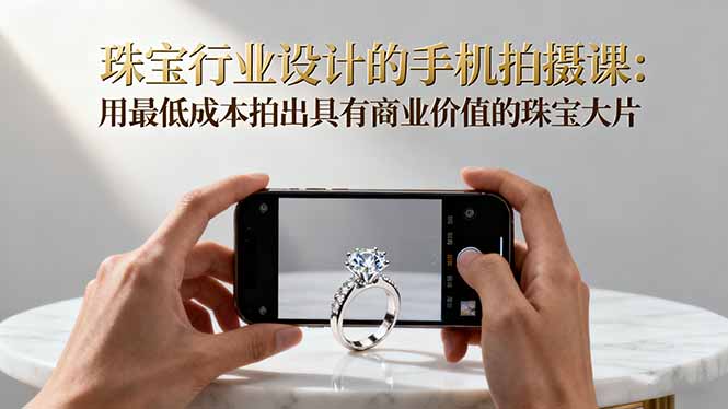 珠宝行业设计的手机拍摄课：用最低成本拍出具有商业价值的珠宝大片！-米壳知道—知识分享平台