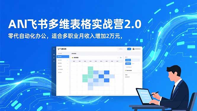 AI+飞书多维表格实战营2.0：零代码自动化办公，适合多职业月收入增加2万元-米壳知道—知识分享平台