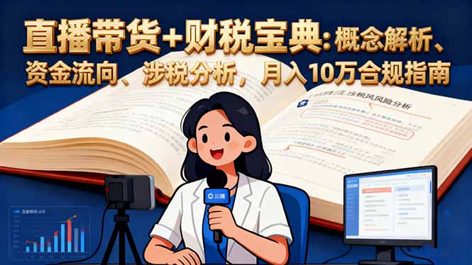 直播带货+财税宝典:概念解析、资金流向、涉税分析,月入10万合规指南-米壳知道—知识分享平台