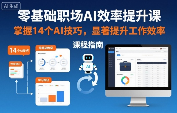 零基础职场AI效率提升课，掌握14个AI技巧，显著提升工作效率-米壳知道—知识分享平台