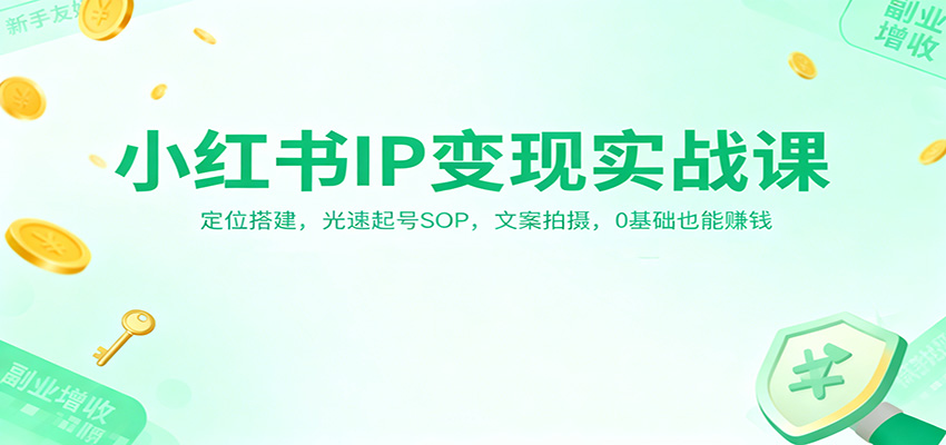 小红书IP变现实战课：定位搭建，光速起号SOP，文案拍摄，0基础也能赚钱-米壳知道—知识分享平台