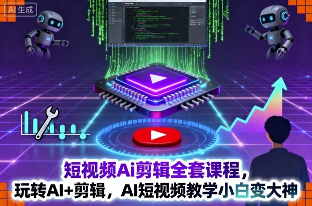短视频Ai剪辑全套课程，玩转AI+剪辑，AI短视频教学小白变大神-米壳知道—知识分享平台