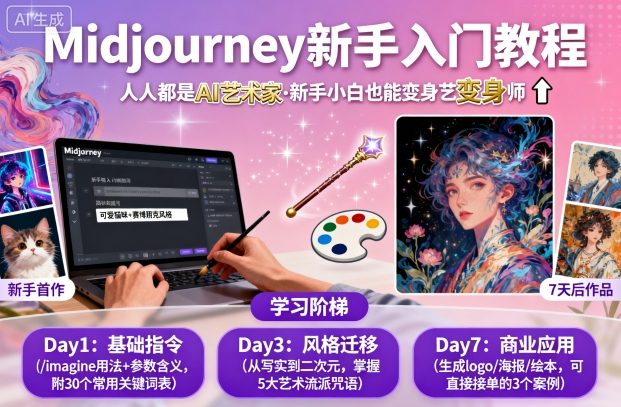 midjourney新手入门教程：人人都是AI艺术家，新手小白也能变身艺术大师-米壳知道—知识分享平台