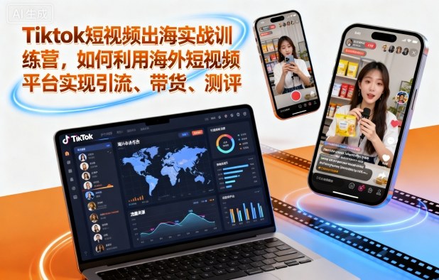 Tiktok短视频出海实战训练营,如何利用海外短视频平台实现引流、带货、测评-米壳知道—知识分享平台