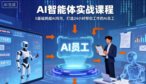 Ai智能体实战课程，0基础跨越Ai鸿沟，打造24小时帮你工作的Ai员工，打破常规，以实战定义Ai-米壳知道—知识分享平台