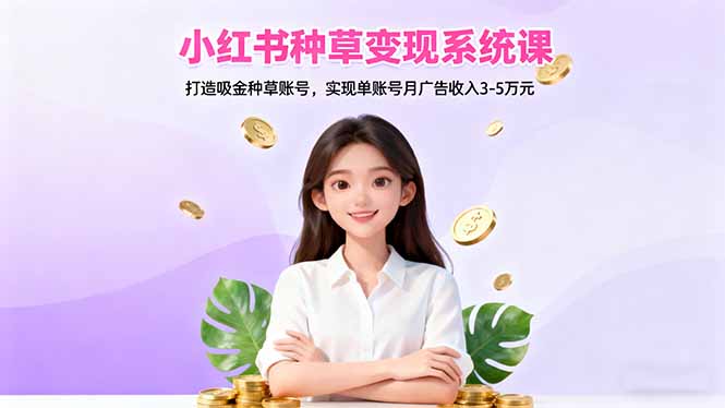 小红书种草变现系统课:打造吸金种草账号,实现单账号月广告收入3-5万元-米壳知道—知识分享平台