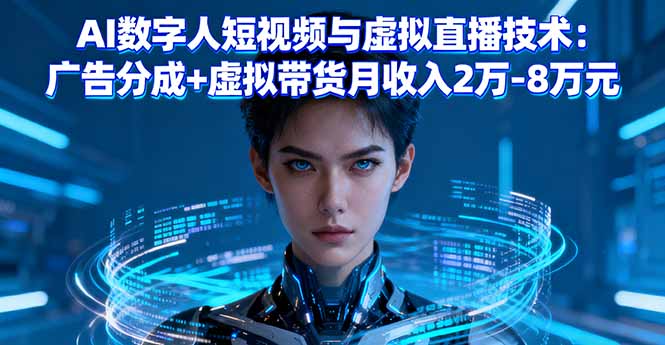 AI数字人短视频与虚拟直播技术：广告分成+虚拟带货月收入2万-8万元-米壳知道—知识分享平台