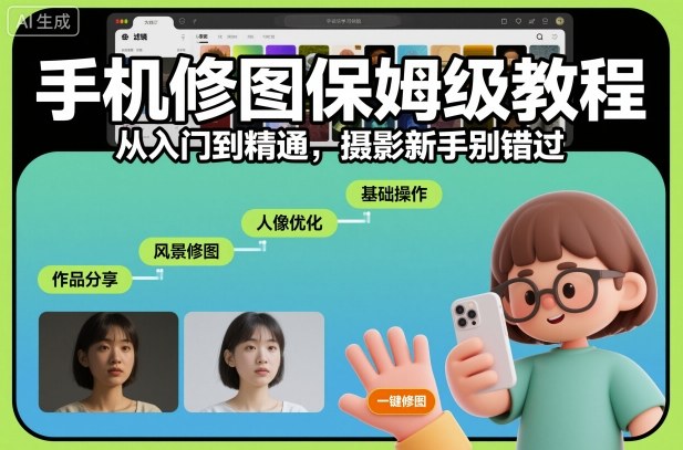 手机修图保姆级教程，从入门到精通，摄影新手别错过-米壳知道—知识分享平台