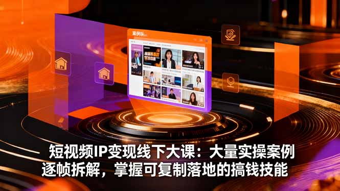 短视频IP变现线下大课:大量实操案例逐帧拆解,掌握可复制落地的搞钱技能-米壳知道—知识分享平台
