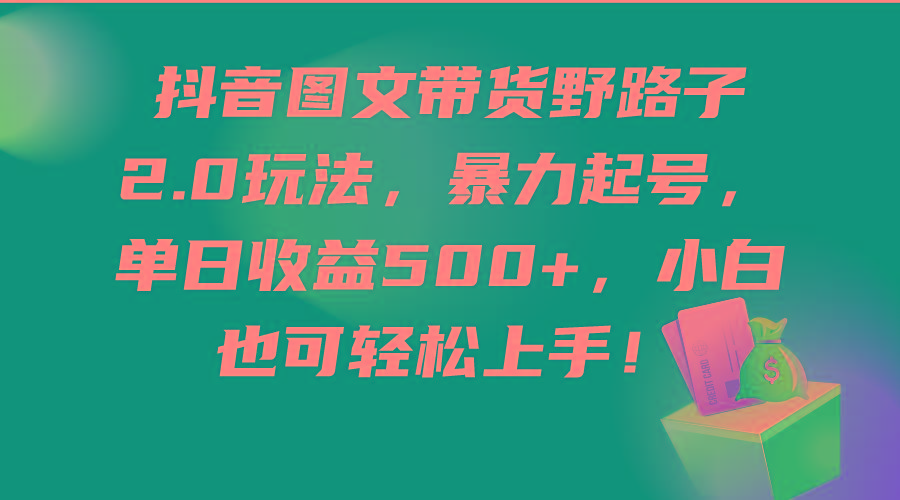 (9790期)抖音图文带货野路子2.0玩法，暴力起号，单日收益500+，小白也可轻松上手！-米壳知道—知识分享平台