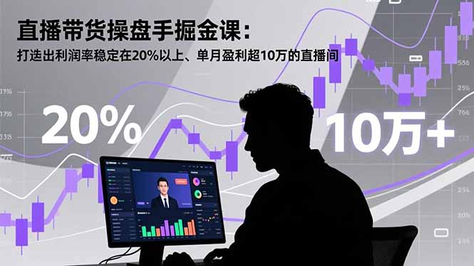 直播带货操盘手掘金课:打造出利润率稳定在20%以上、单月盈利超10万的直播间-米壳知道—知识分享平台