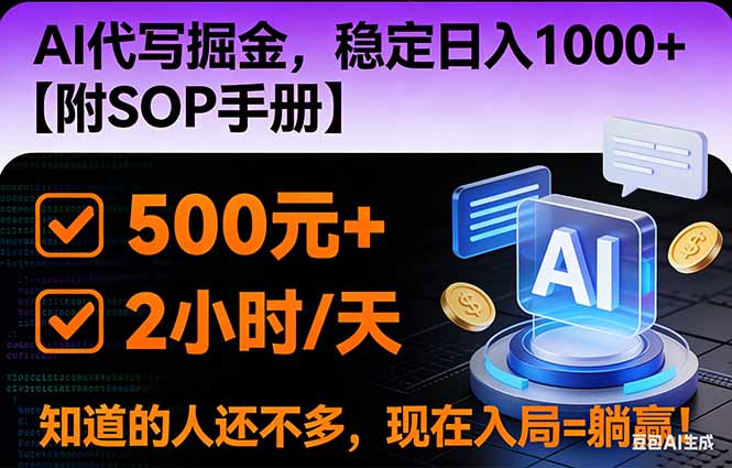 2026风口项目,AI代写掘金,稳定日入1000+,掌握核心技能【附SOP手册】-米壳知道—知识分享平台