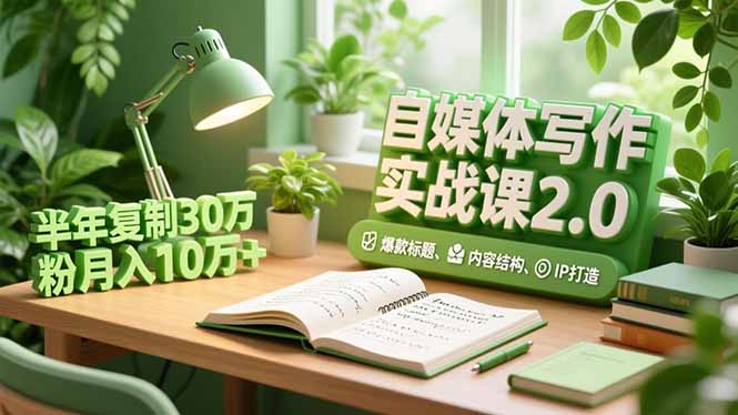 自媒体写作实战课2.0,爆款标题、内容结构、IP打造,半年复制30万粉月入10万+-米壳知道—知识分享平台