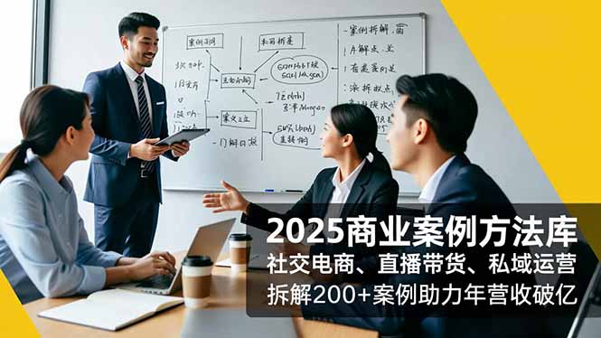 2025商业案例方法库,社交电商、直播带货、私域运营,拆解200+案例助力年营收破亿-米壳知道—知识分享平台