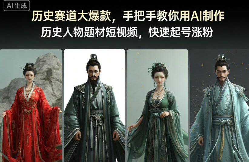 历史赛道大爆款，手把手教你用AI制作历史人物题材短视频，快速起号涨粉-米壳知道—知识分享平台