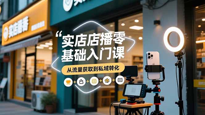 实体店播零基础入门课,实体店+短视频+直播+微信生态+私域社群,从流量获取到私域转化-米壳知道—知识分享平台