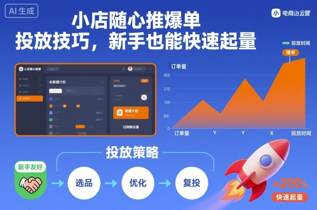 小店随心推爆单投放技巧，新手也能快速起量-米壳知道—知识分享平台