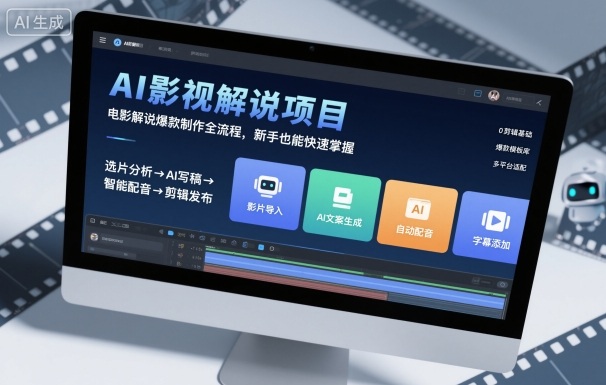 AI影视解说项目，电影解说爆款制作全流程，新手也能快速掌握-米壳知道—知识分享平台